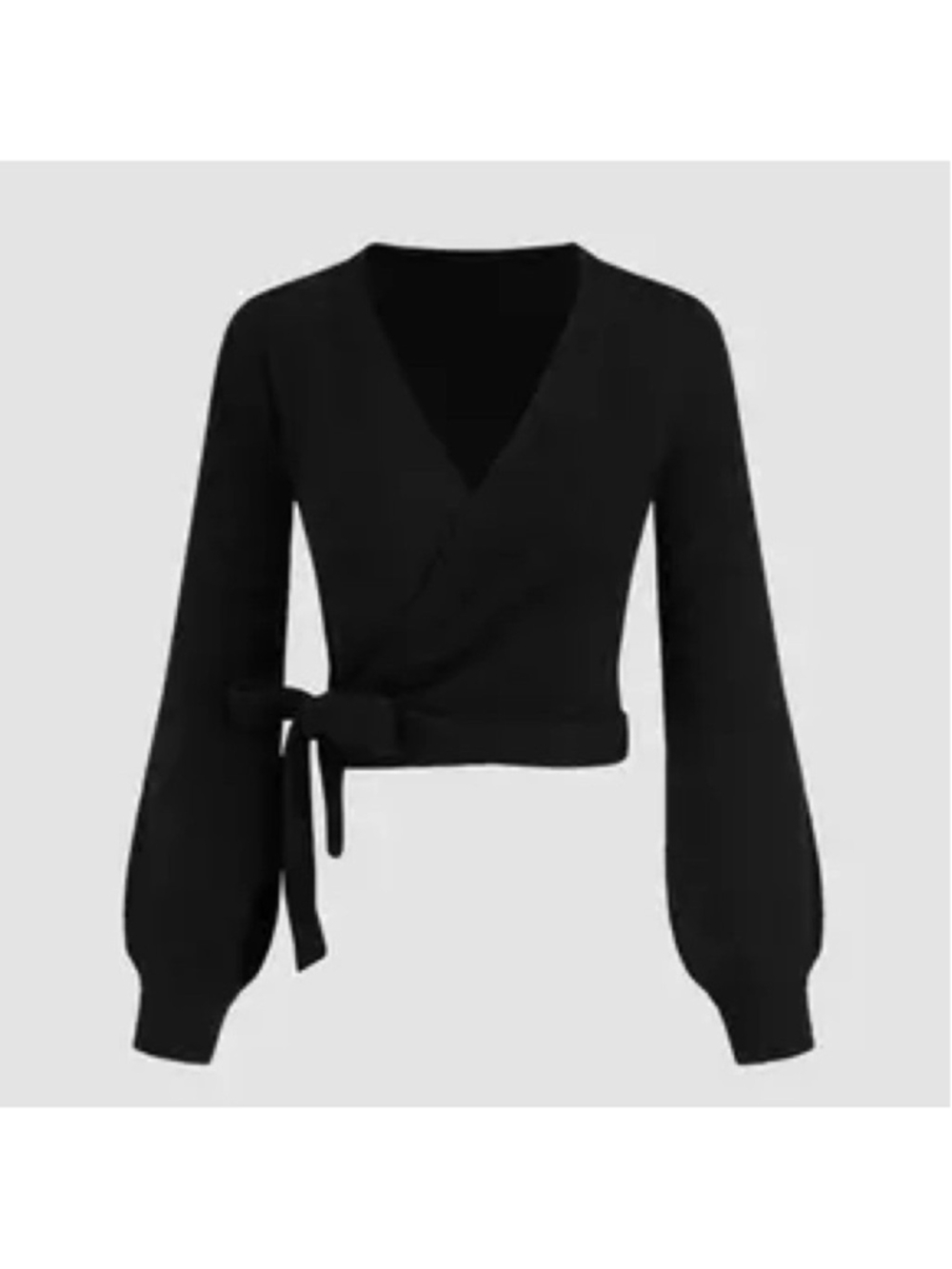 Cider | Sweaters | Cider Curve Black Wrap Crop Sweater S RPSTOP 5